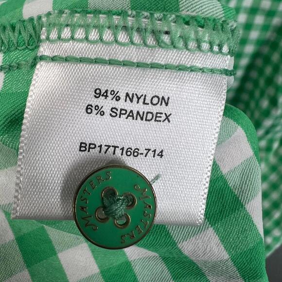 Peter Millar x The Masters Gingham Shirt Dress Women's Size S Roll Tab Golf EUC - Picture 6 of 11